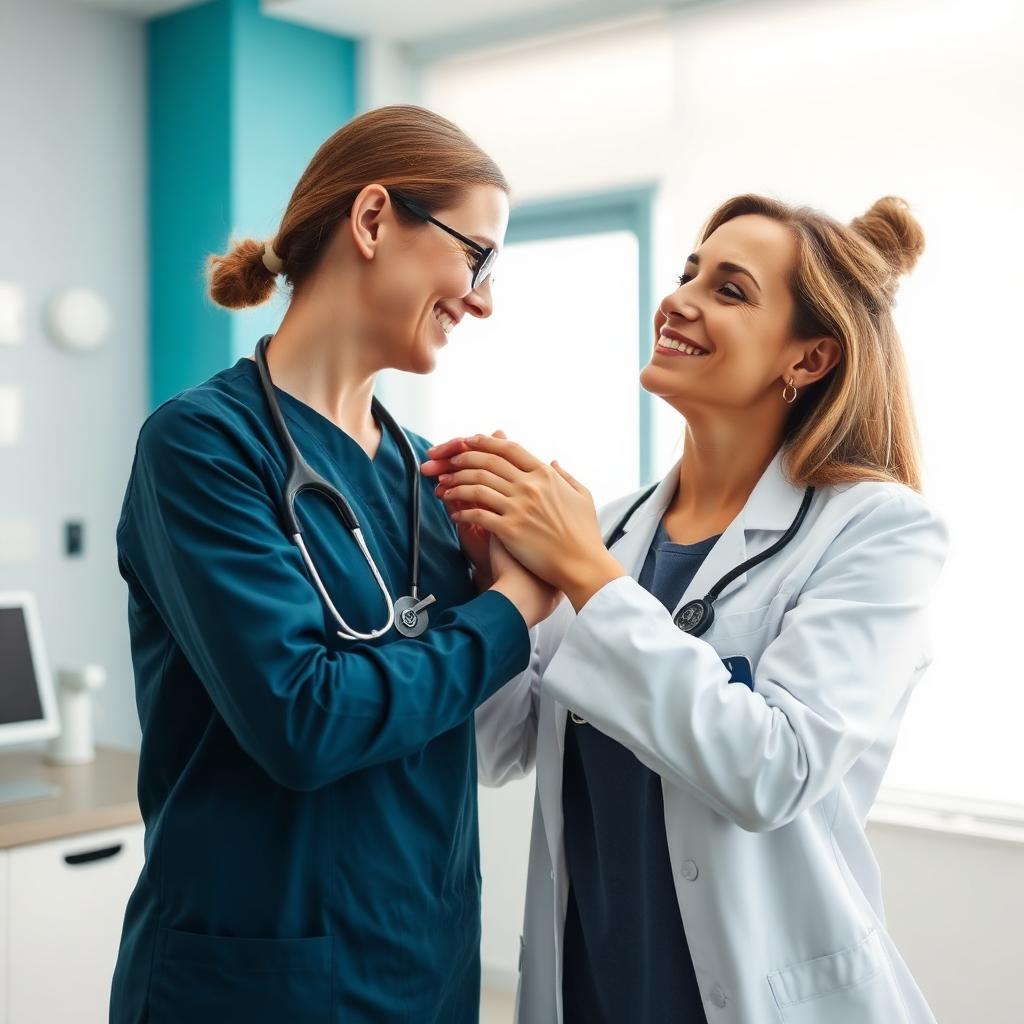 Medical provider evaluating a patient after an auto accident